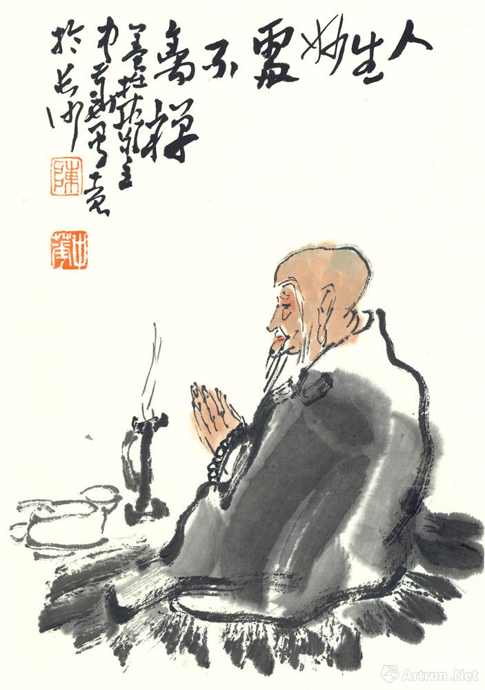人生妙处不离禅_国画_陈中华作品展_陈中华在线作品