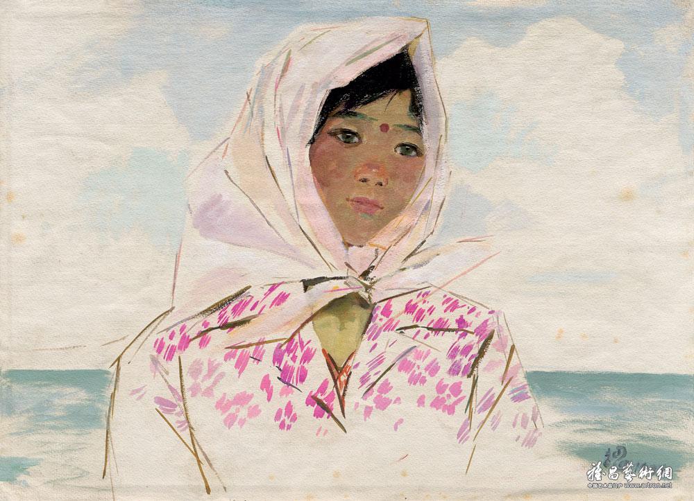 渔家女 fisher girl_早期篇_庞涛作品展_庞涛在线作品_庞涛官方网站