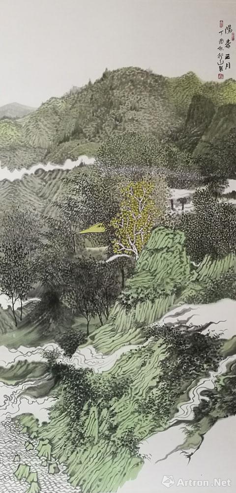阳春三月_国画_沈全成作品展_沈全成在线作品_沈全成