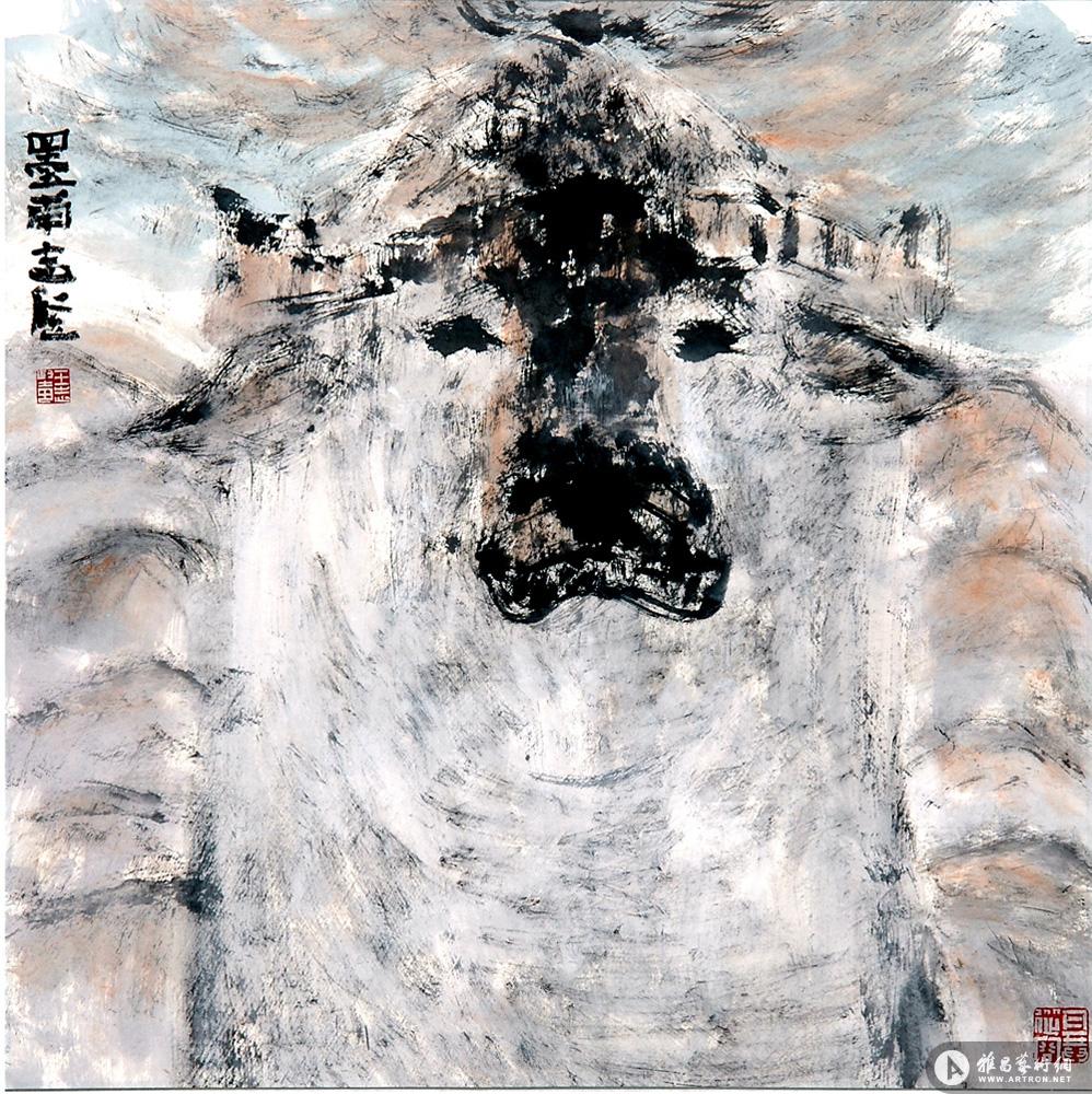 2006年东莞画展画牛图4