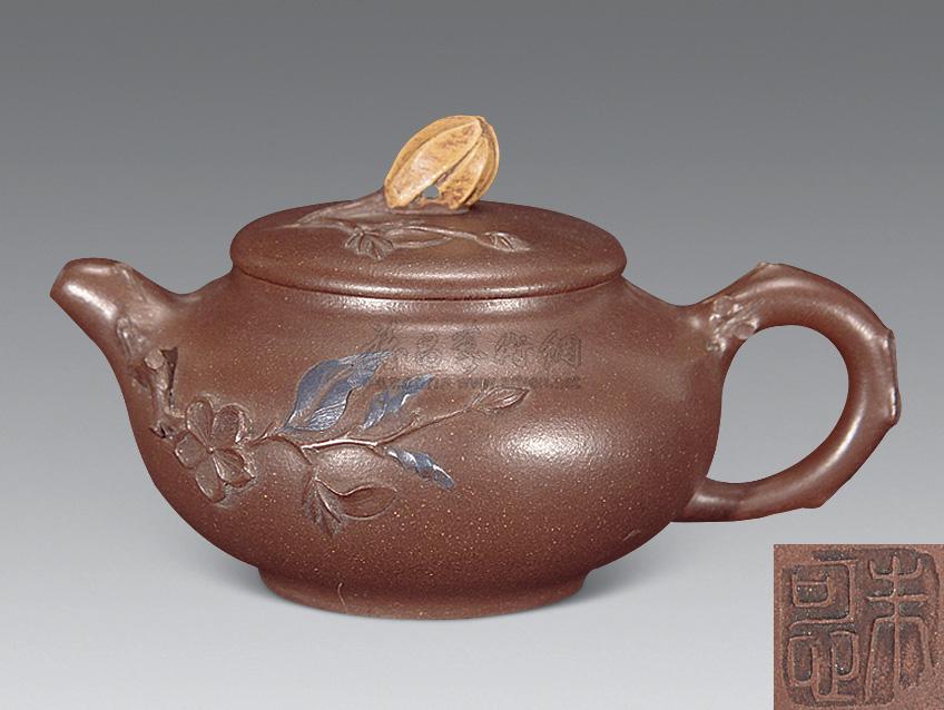 【朱可心彩泥抱春壶】拍卖品_图片_价格_鉴赏