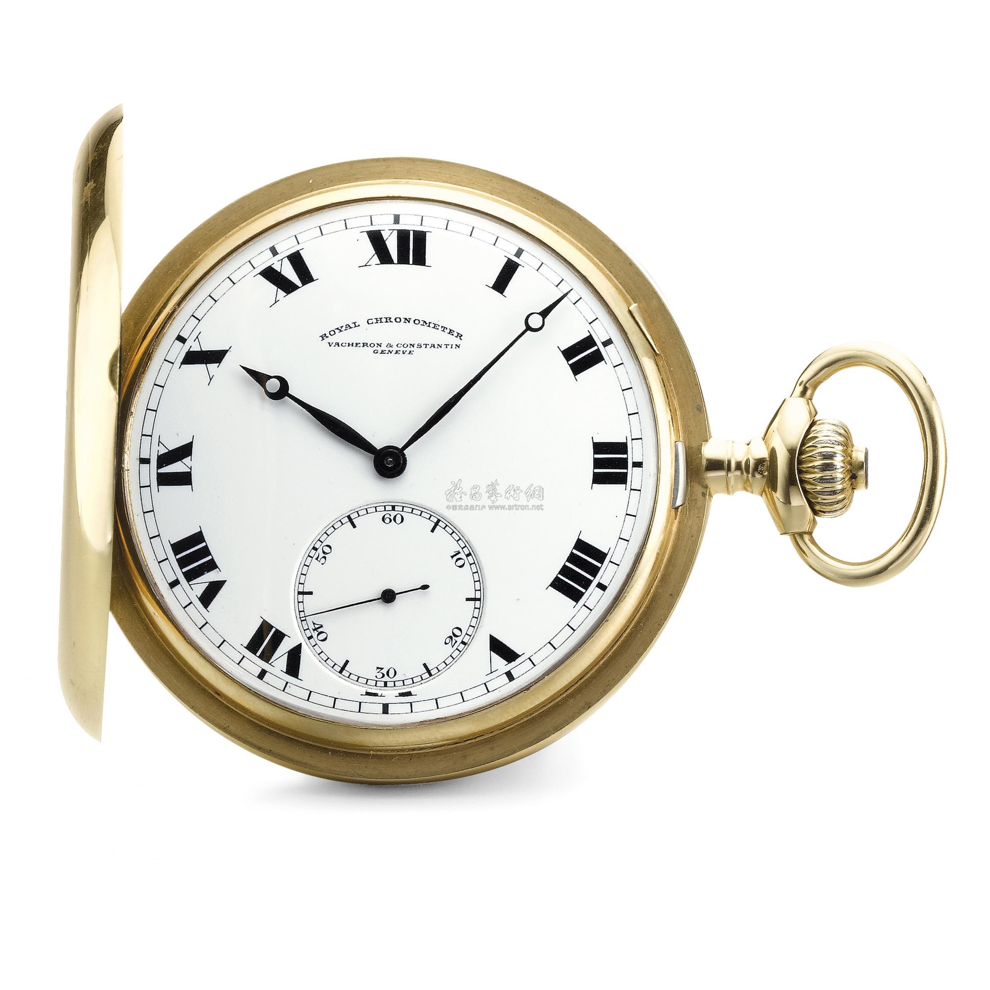 3810 江诗丹顿「royal chronometer」黄金手动上炼怀表,年份约1910.