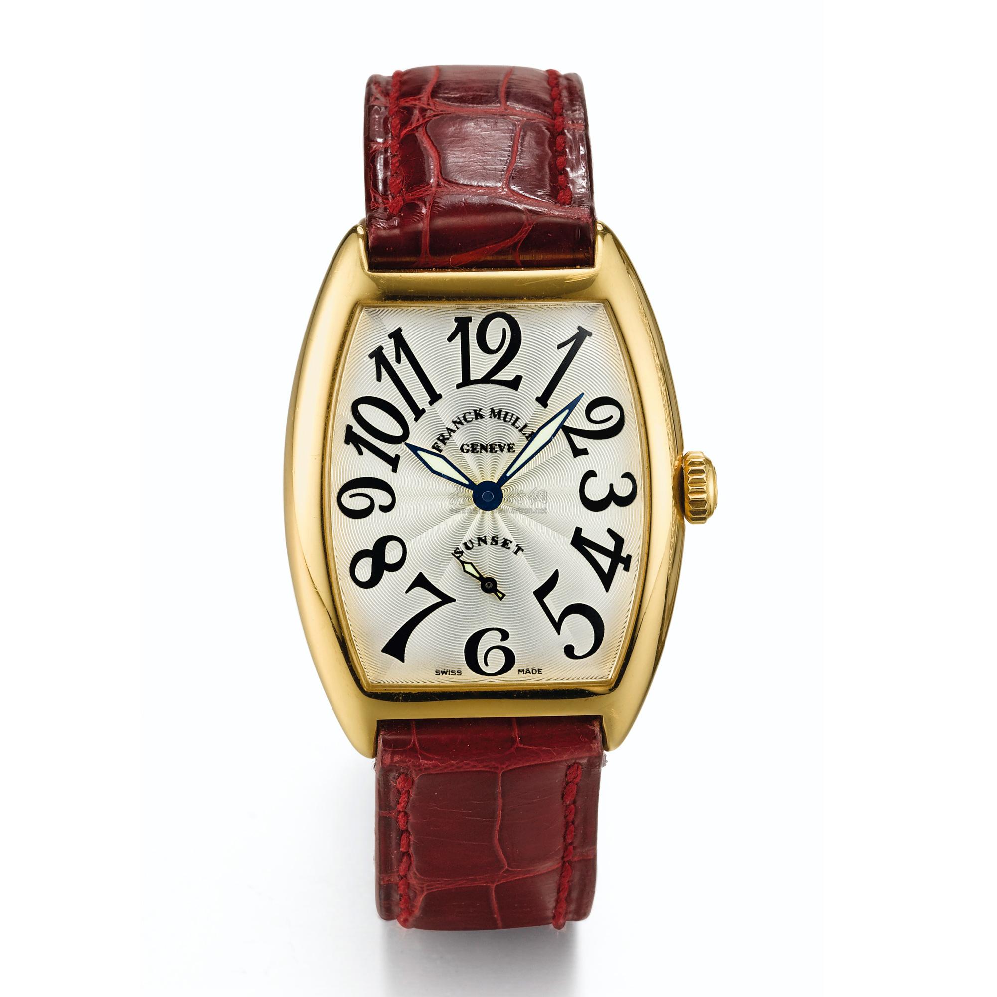 2175 franck muller a lady"s yellow gold tonneau