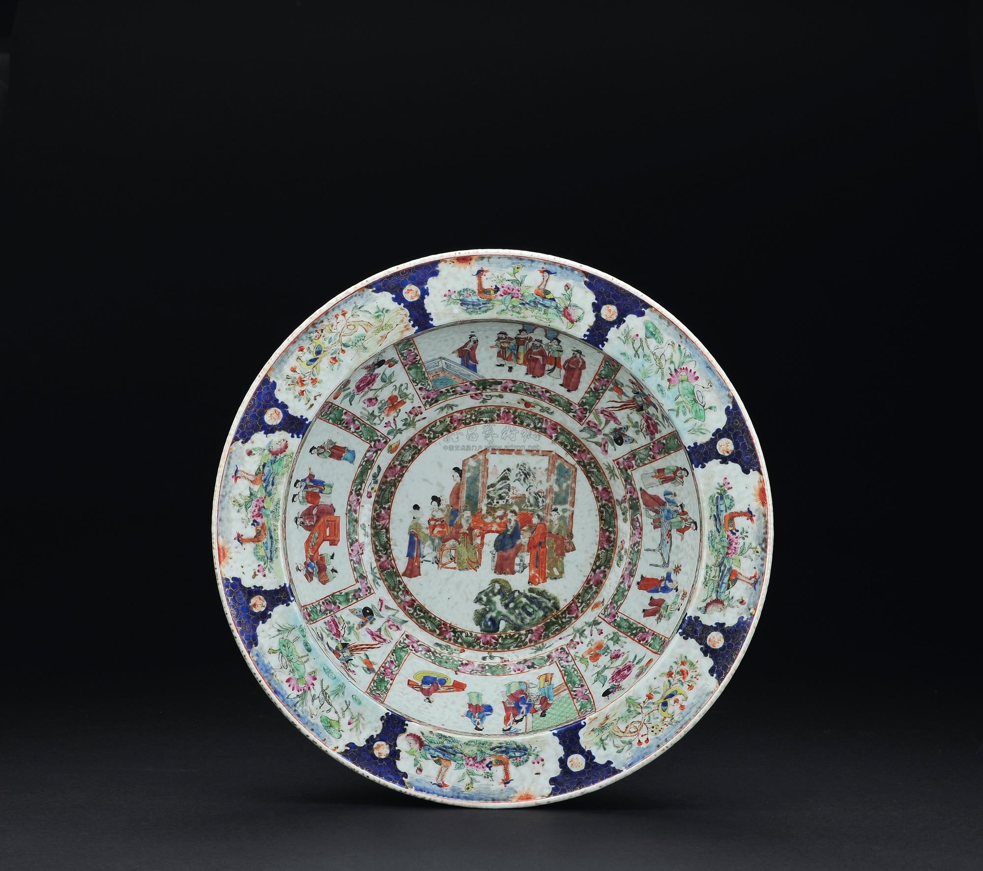 【清 广彩人物纹大盆】拍卖品_图片_价格_鉴赏_清代其它彩釉瓷器_雅昌艺术品拍卖网