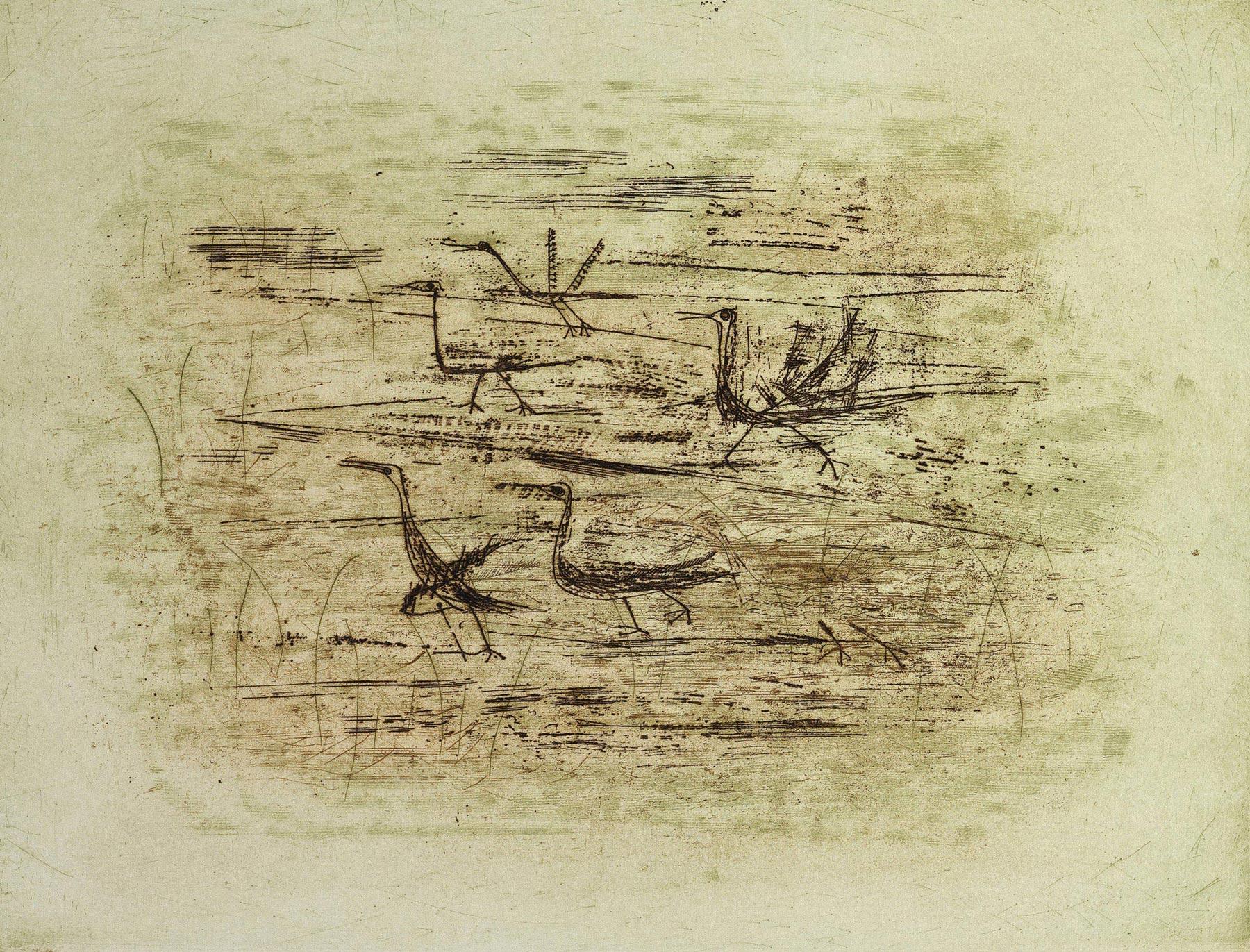 【1951年作 池塘群鸭 蚀刻版画】拍卖品_图片