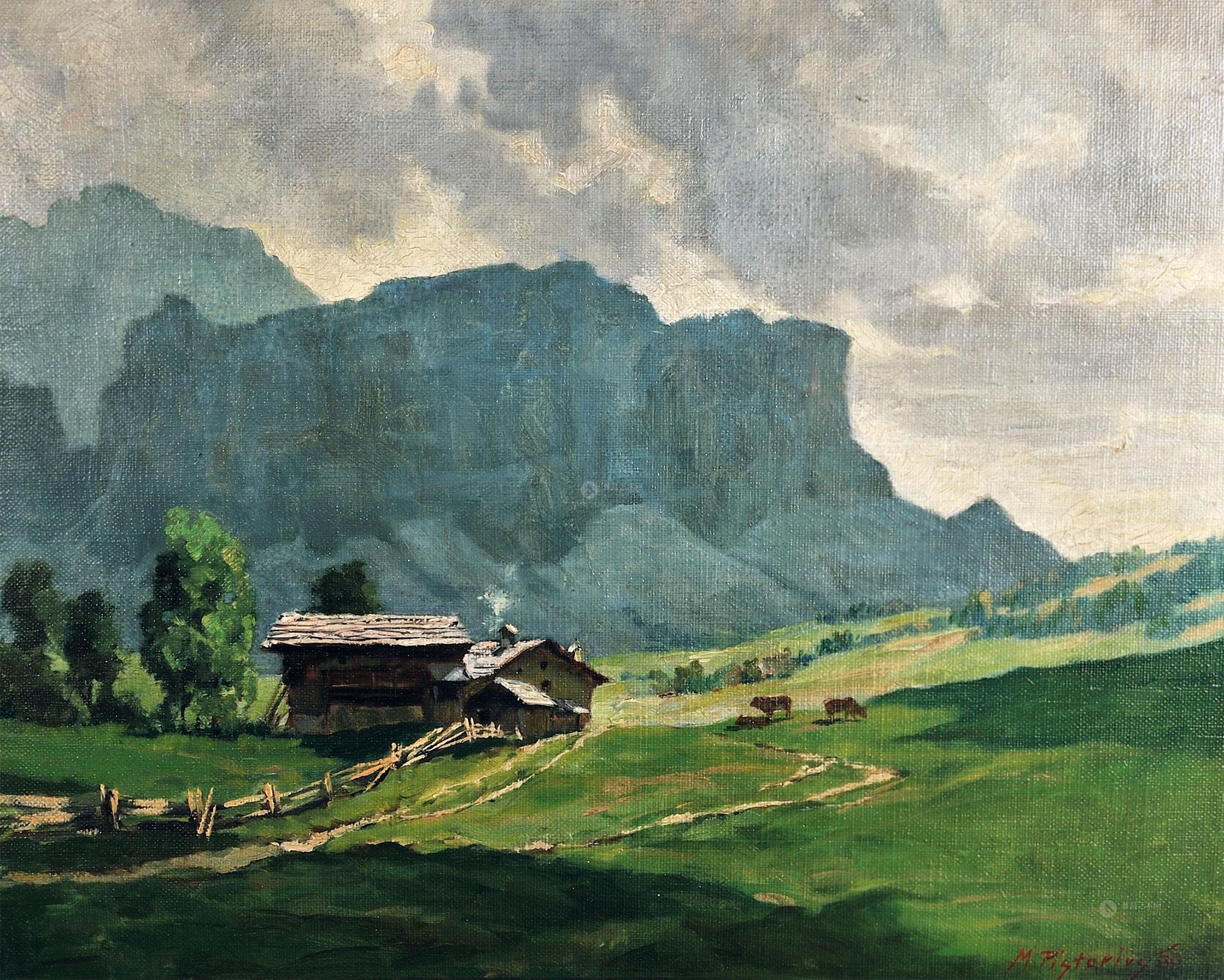 【1898年作 奥地利西部风景 布面油画】拍卖品_图片_价格_鉴赏_油画_雅昌艺术品拍卖网