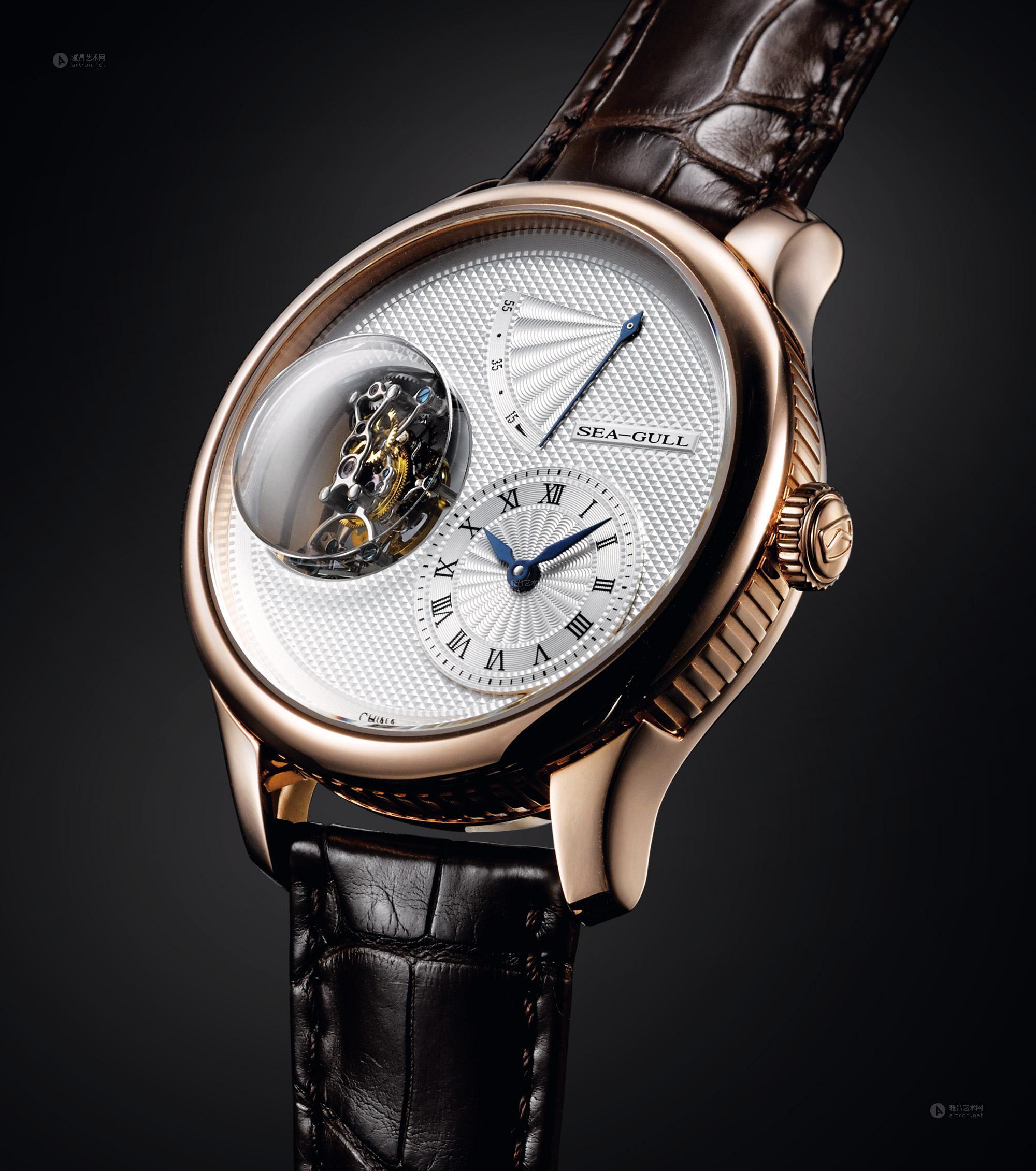 2841 海鸥sea-gull 360°奇翼立体陀飞轮腕表,型号wing tourbillon 1