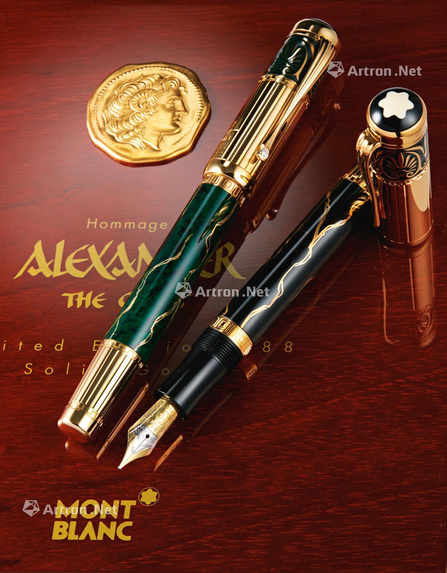 2011 年份约1998 万宝龙「alexander the great」一对限量版黄金钢笔