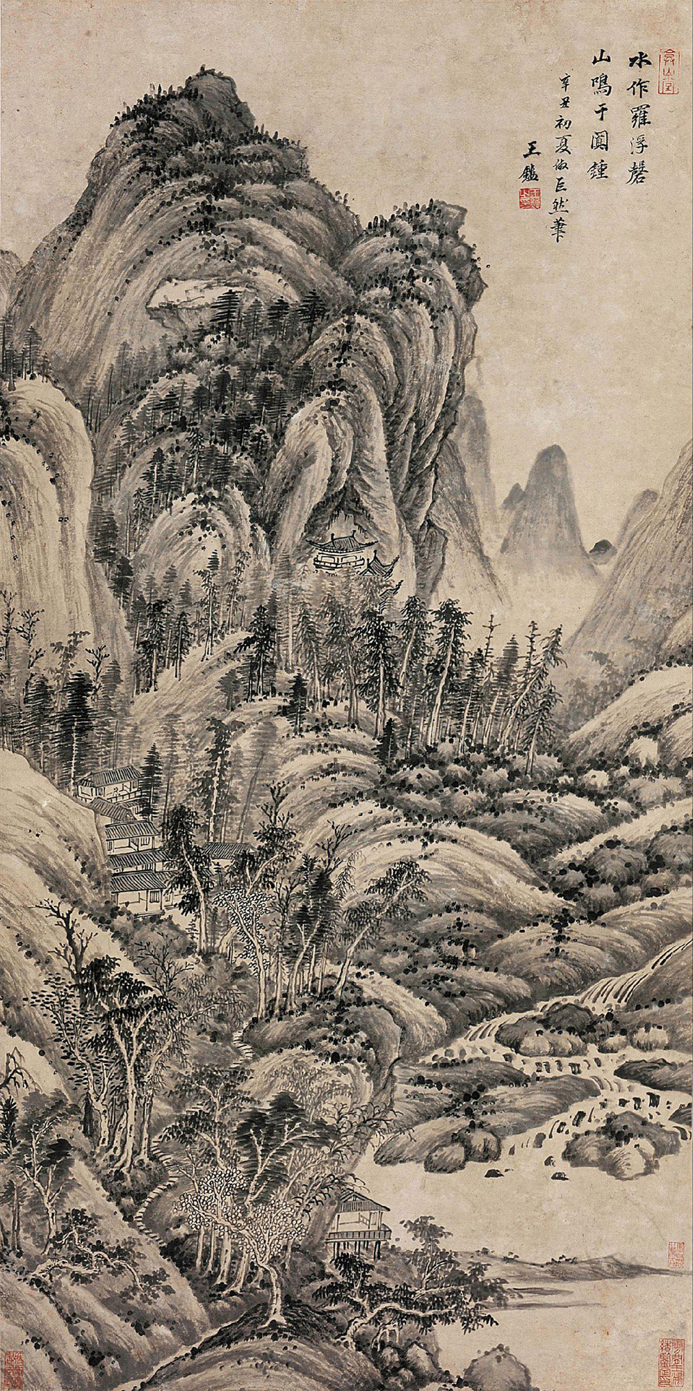 4149 林泉幽居图 立轴 水墨纸本