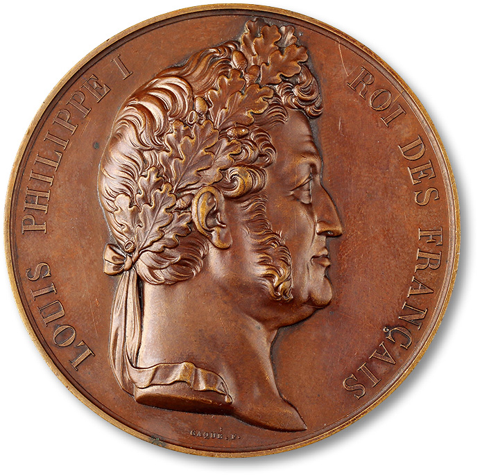 【1837年法国国王菲利普一世大铜章一枚】拍