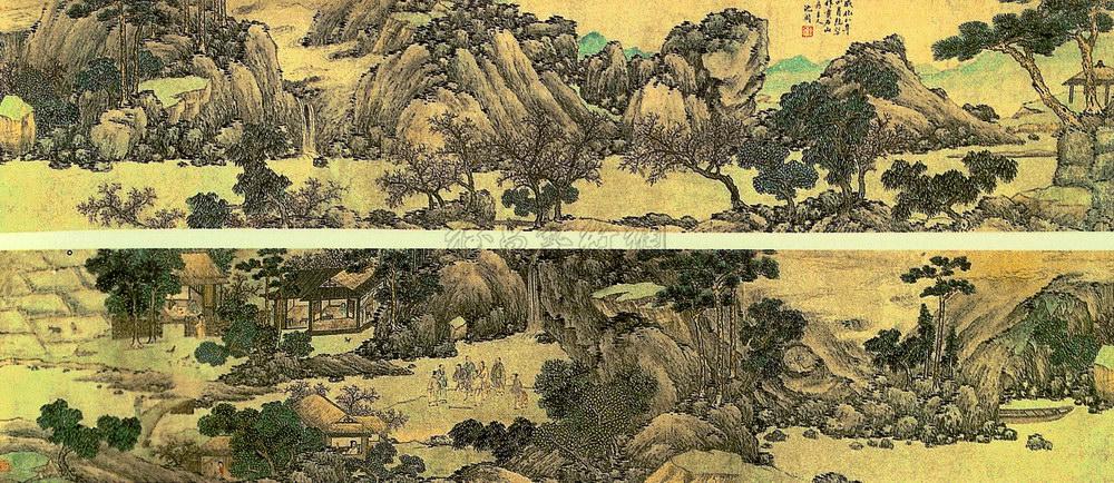 370 署年:成化八年(1472) 桃花源记图 卷 纸本设色