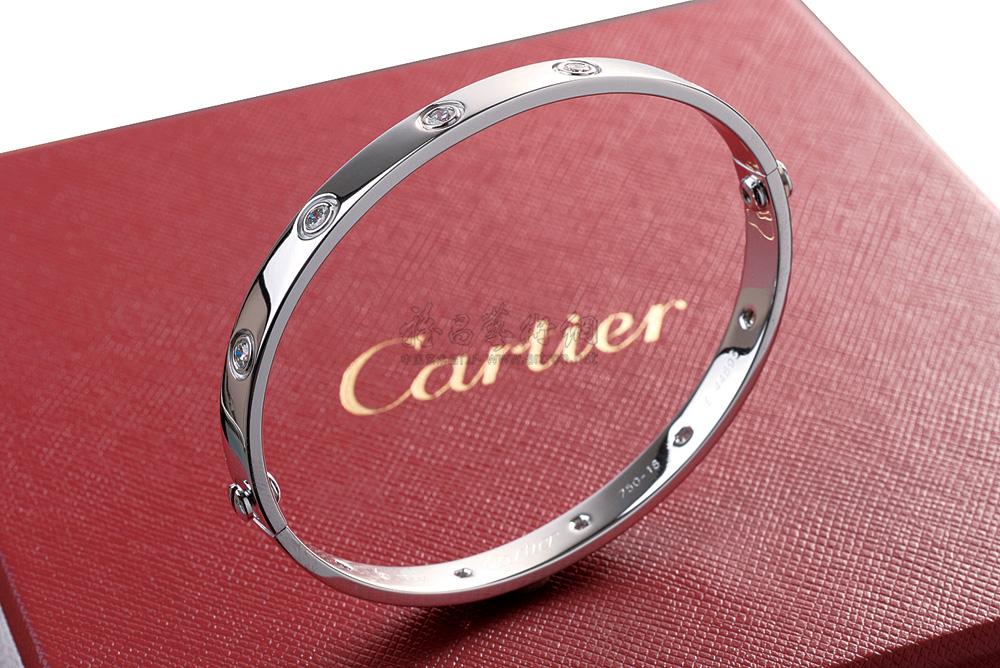 【cartier 18k白金镶钻石手镯】拍卖品_图片_价格
