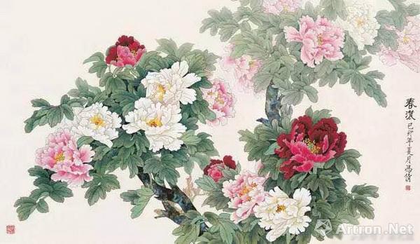 【动态】著名画家冯倩工笔牡丹作品欣赏