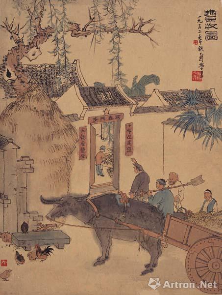 《丰收图 潘天寿 49.5×37.2厘米