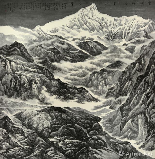 《圣雨梅里雪山之神 徐泽林 204×198cm 2014年