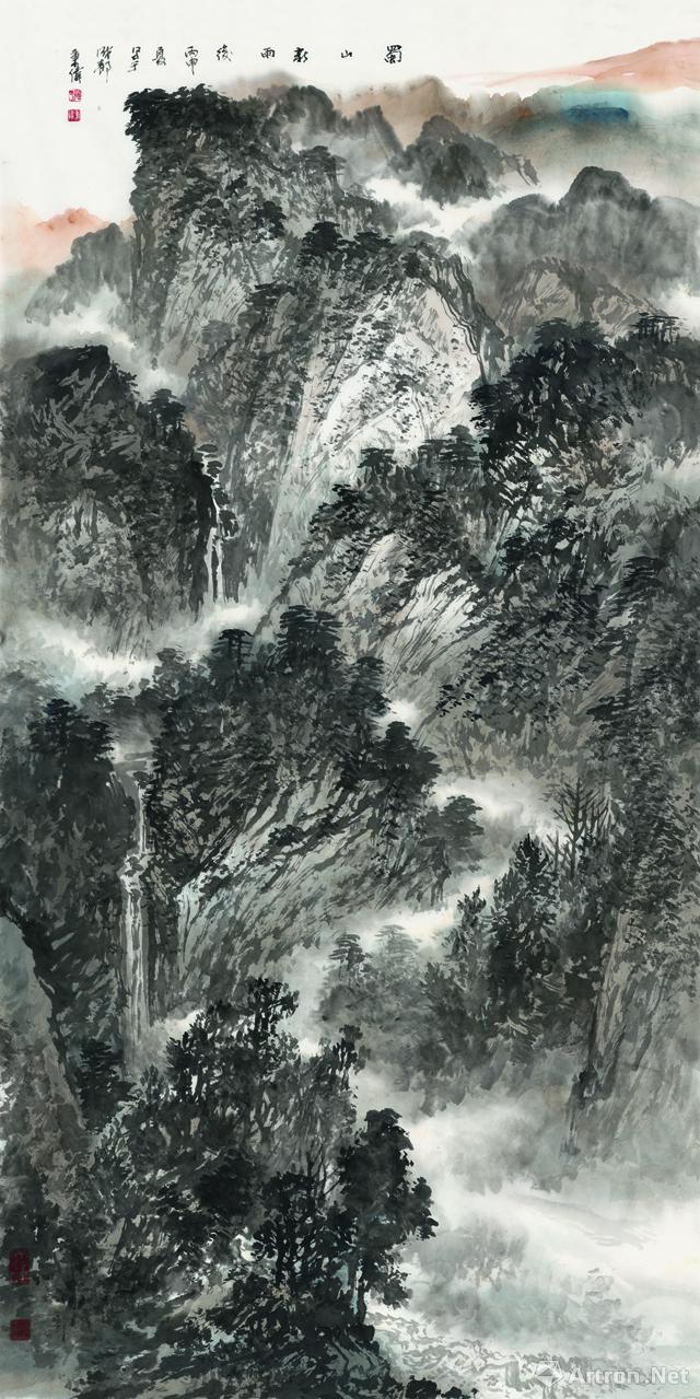 《蜀山新雨后 施秉伟 69×137cm