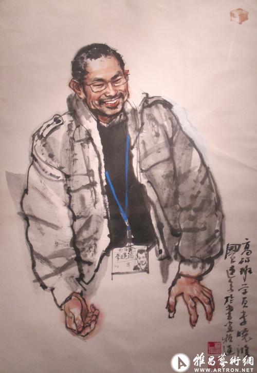 史国良 《李晓鸿》 纸本水墨设色80*52cm 2012