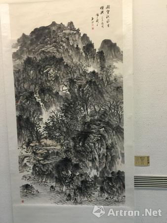 山水画协会展览作品不仅有远上寒山幽壑肃穆,也有曲涧流水峰横紫烟;既