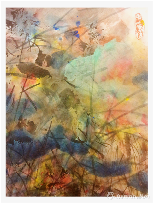 美国大西洋画廊收藏刘佑局作品——秋影残荷2015年8月28日,《幻想主义