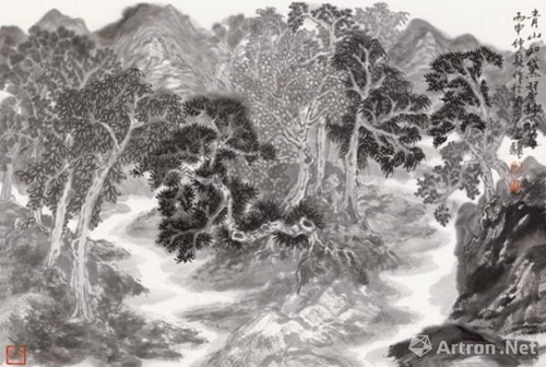 【雅昌快讯】温骧山水画展亮相荣宝斋大厦 对话传统艺术