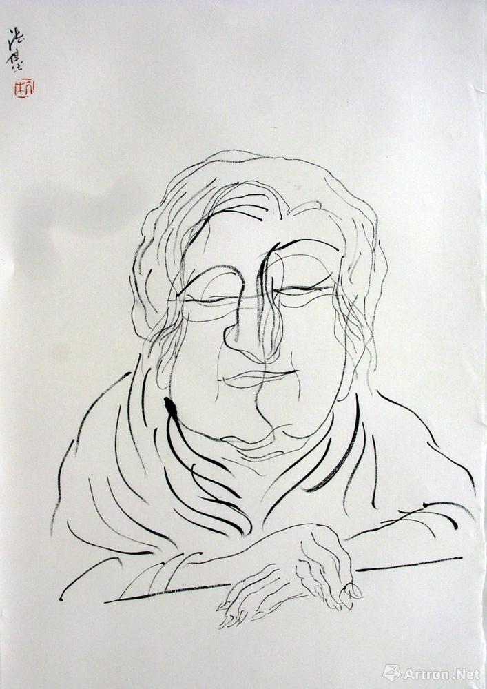 当年的女画家转型为今天的老板娘_国画作品在线展之一_杭法基作品展