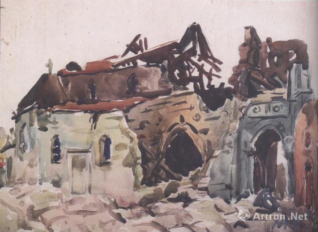 被轰炸后的教堂