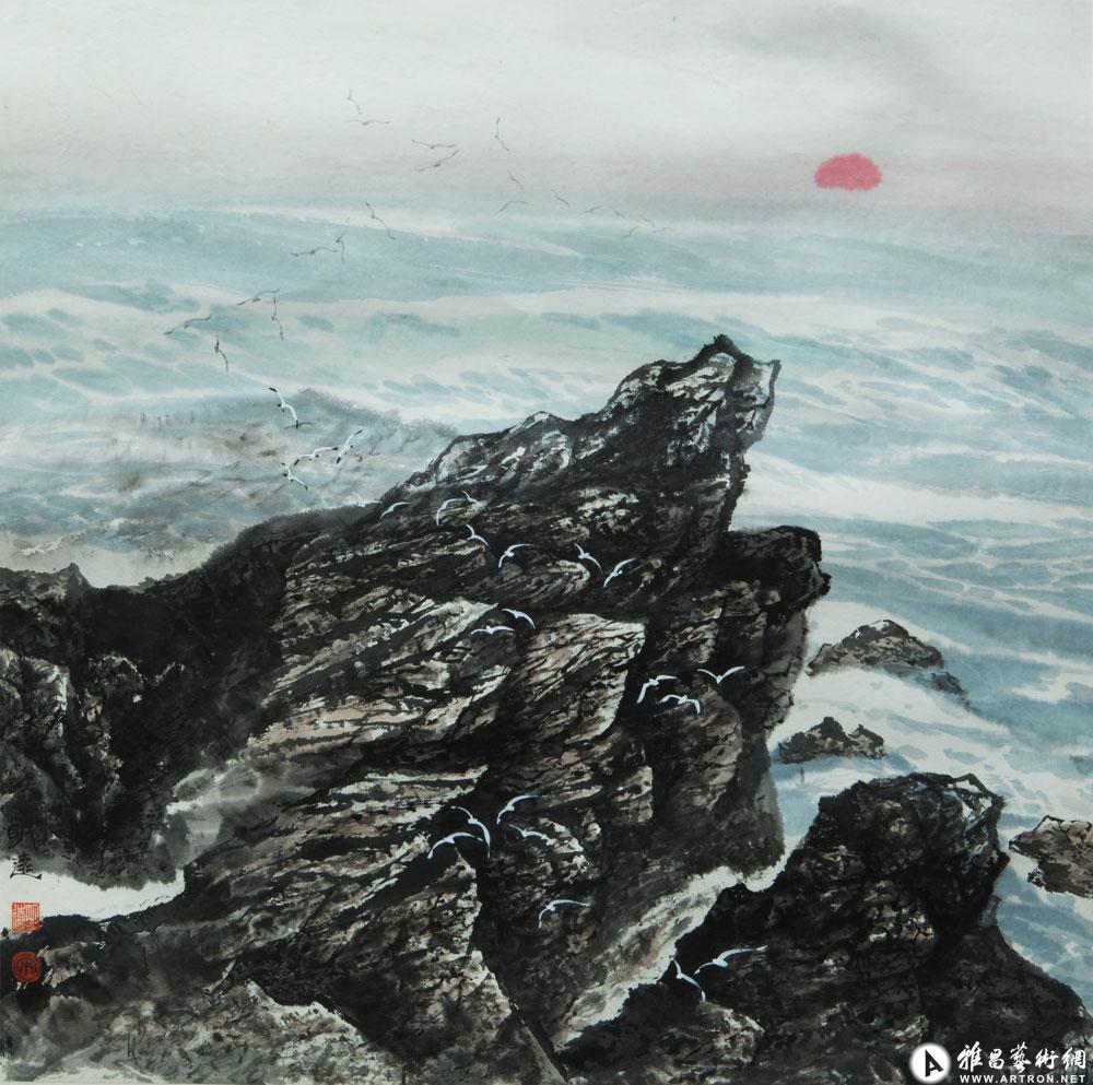 1919 日月同辉1_国画精品在线展_宋明远(海洋画)作品展_宋明远(海洋画