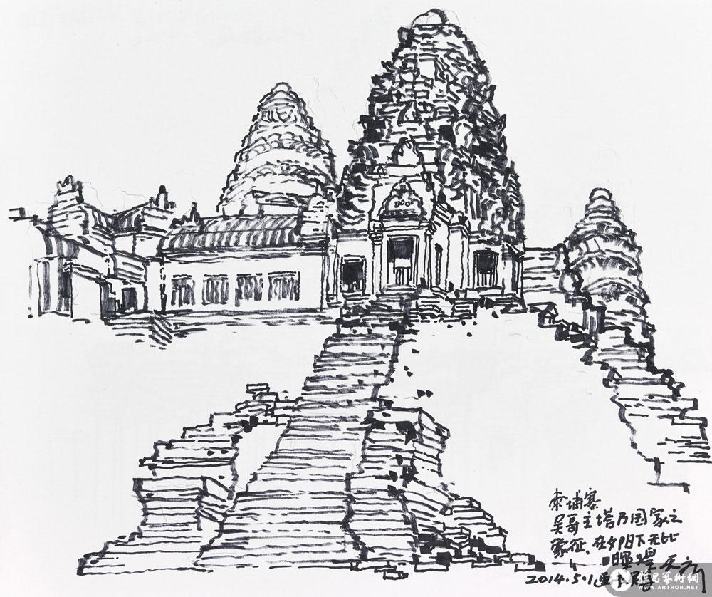 柬埔寨吴歌主塔乃国家象征