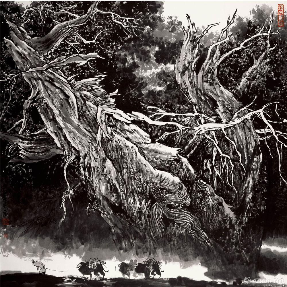 英气千载唱大风_不朽的胡杨_周尊圣作品展_周尊圣在线作品_周尊圣官方