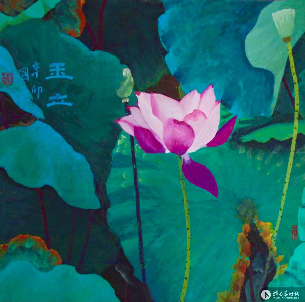 荷花作品008_荷花作品在线展系列_李国英作品展_李国英在线作品