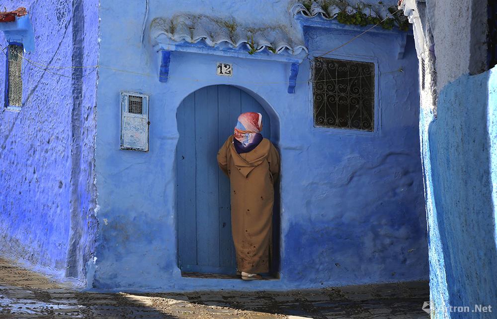 王卫光作品：摩洛哥组照 舍夫沙万 蓝色小镇回家