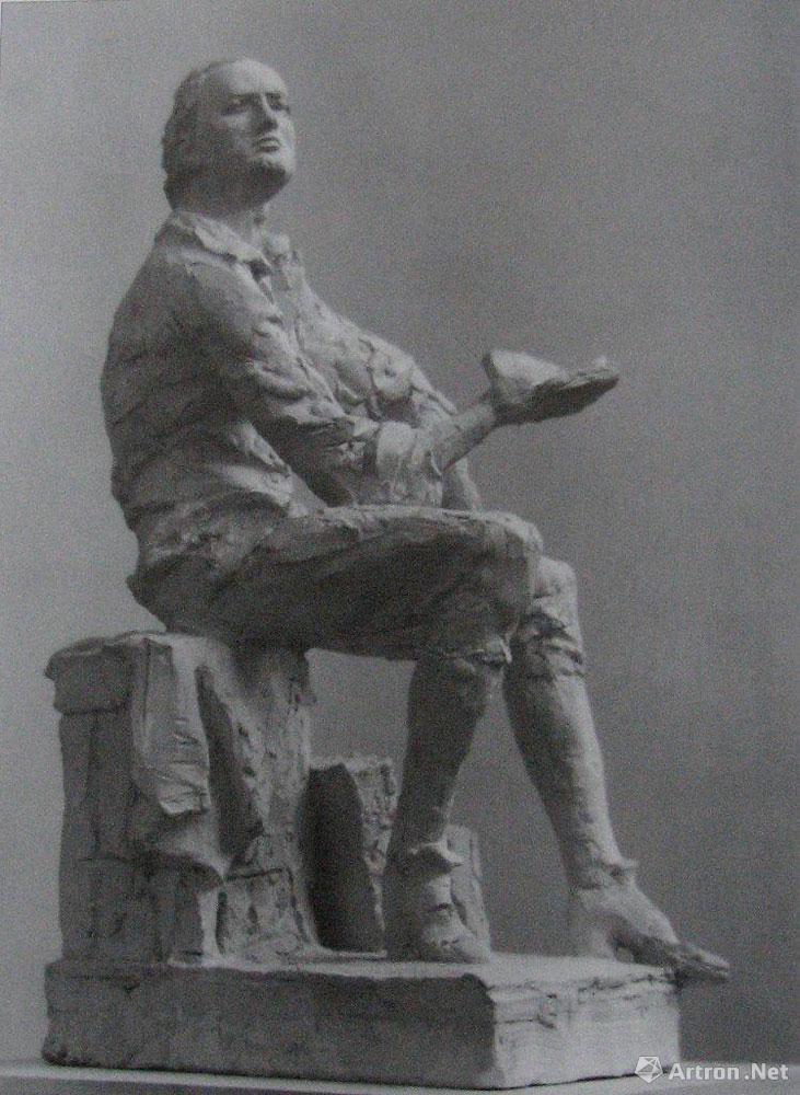 M.V.罗蒙诺索夫，建筑师为V.B.Бухаев，纪念像的设计图（第一方案），没有实现