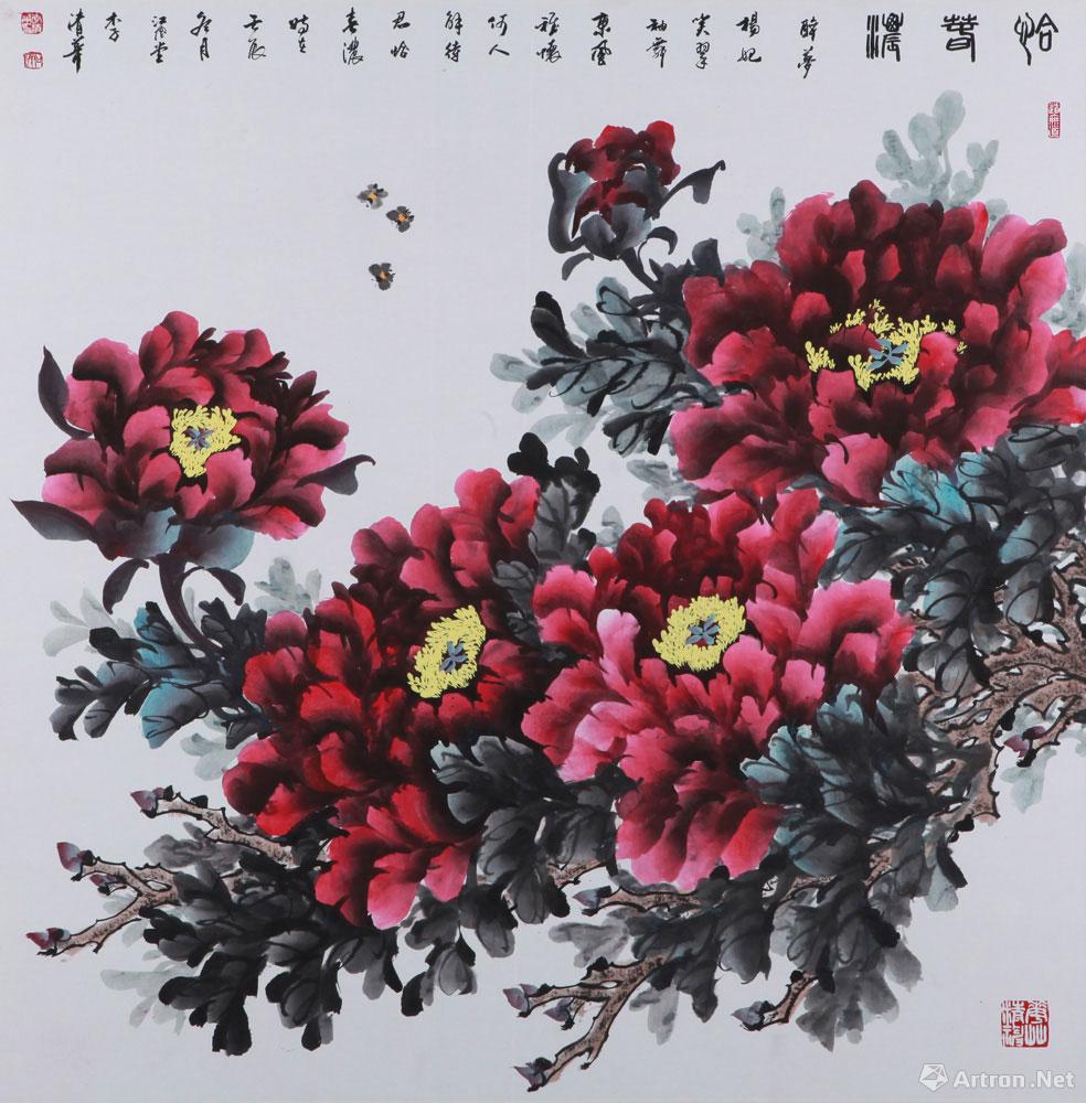 恰春浓_牡丹系列_李清华作品展_李清华在线作品_李清华官方网站-雅昌