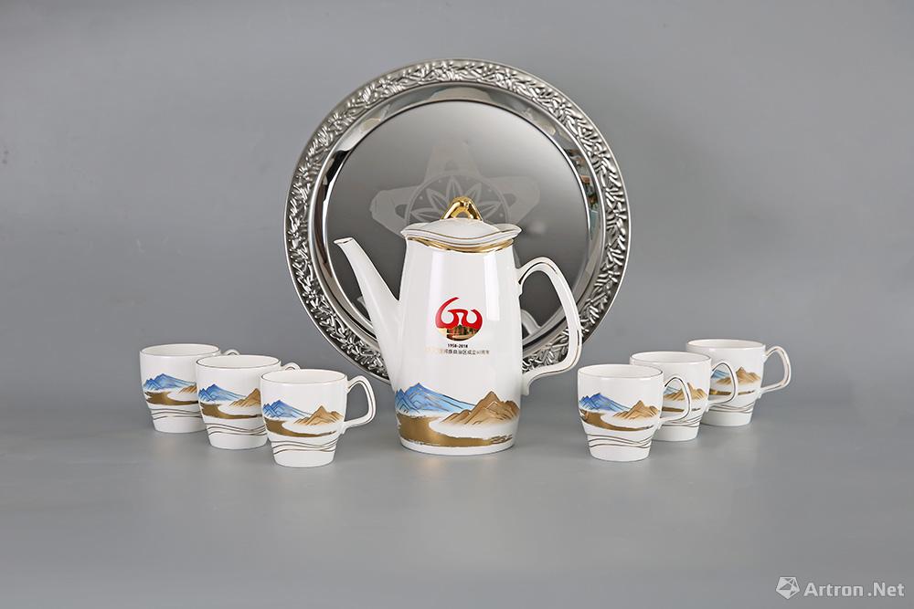 宁夏自治区成立60周年中央赠送国礼茶具2