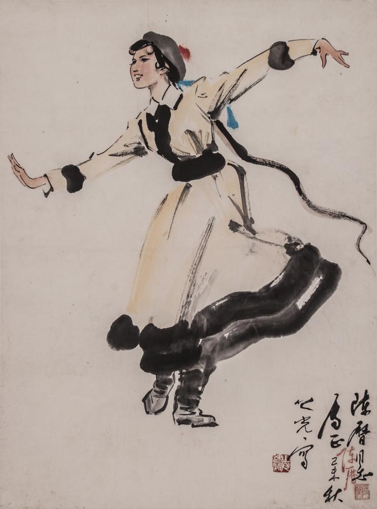舞蹈人物速写(赠陈历同志)