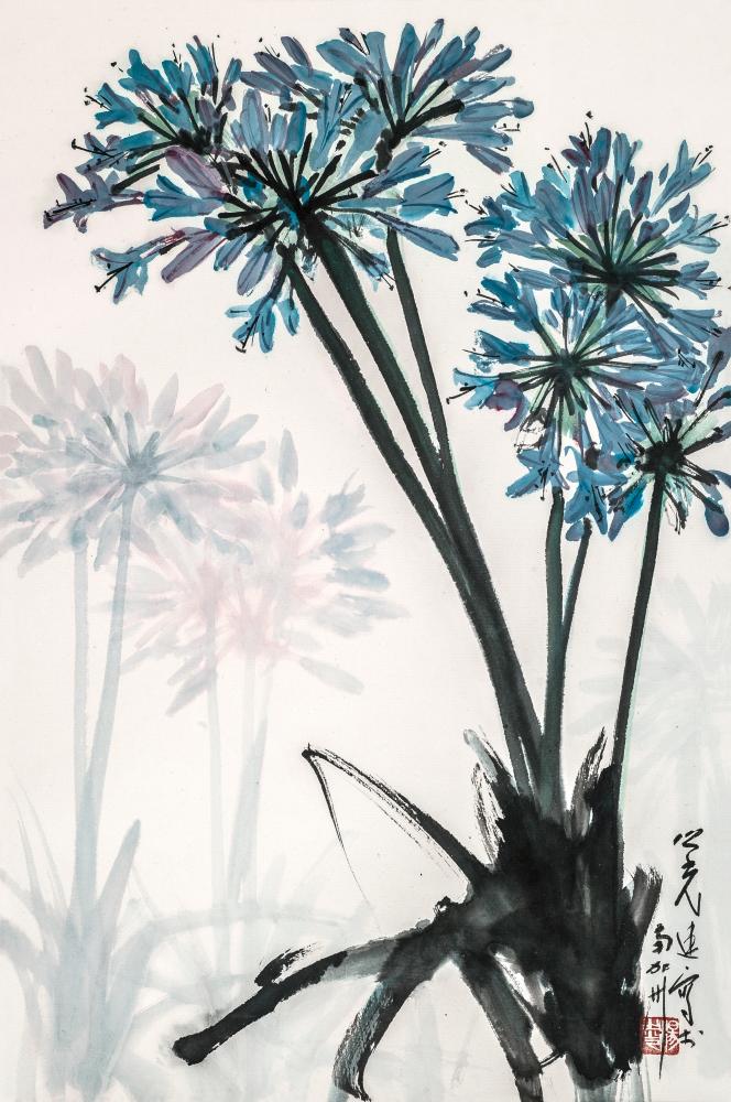 蓝色的花