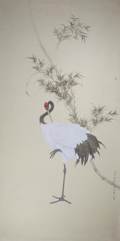 只影一仙鹤