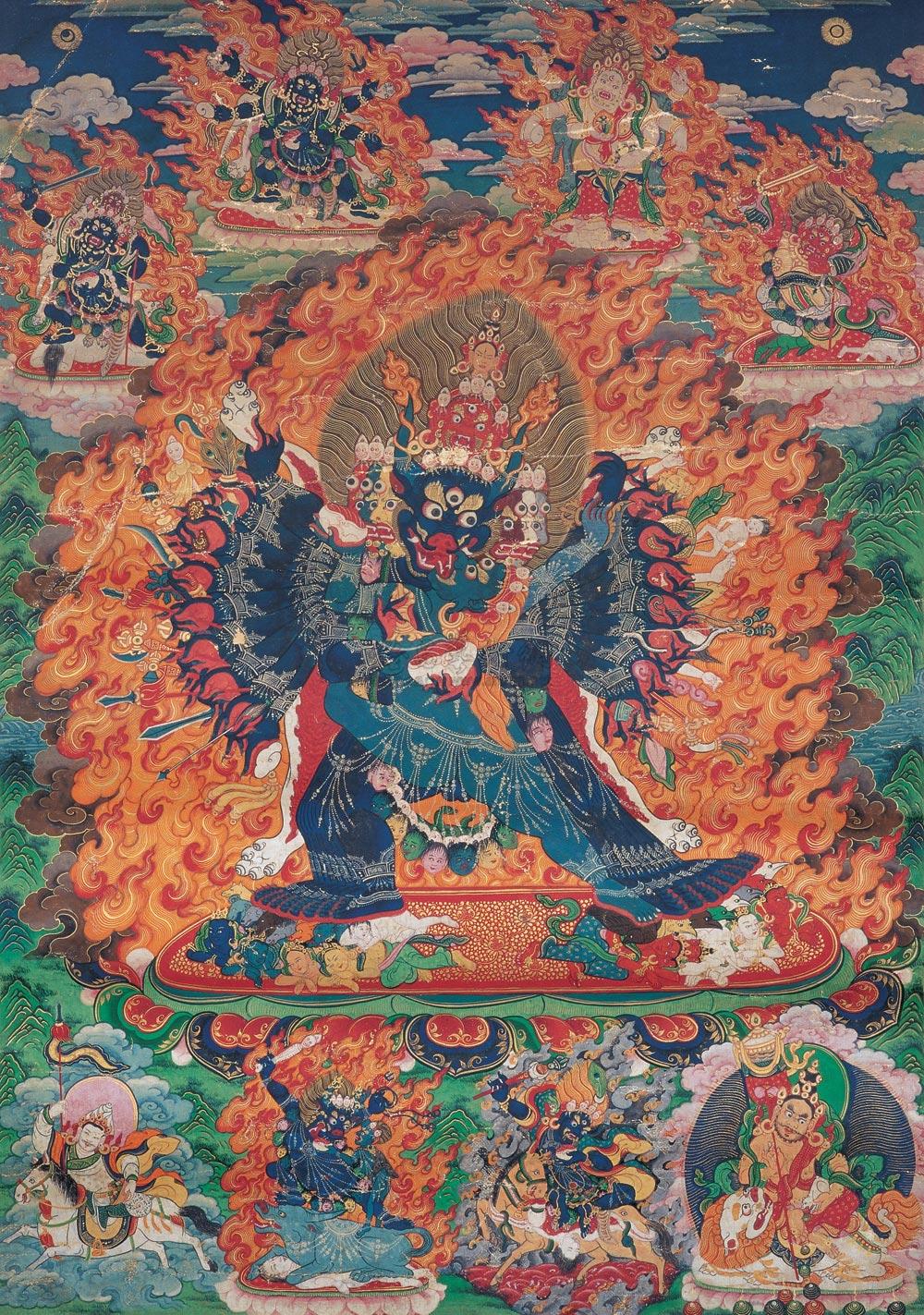 *2100 18-19世纪 大威德金刚唐卡