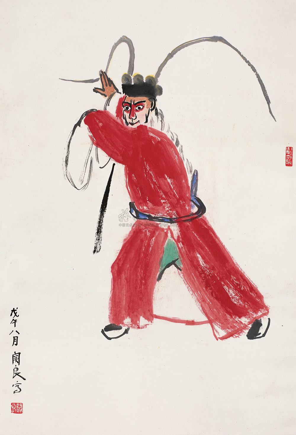 0004 1978年作 孙悟空 立轴 设色纸本