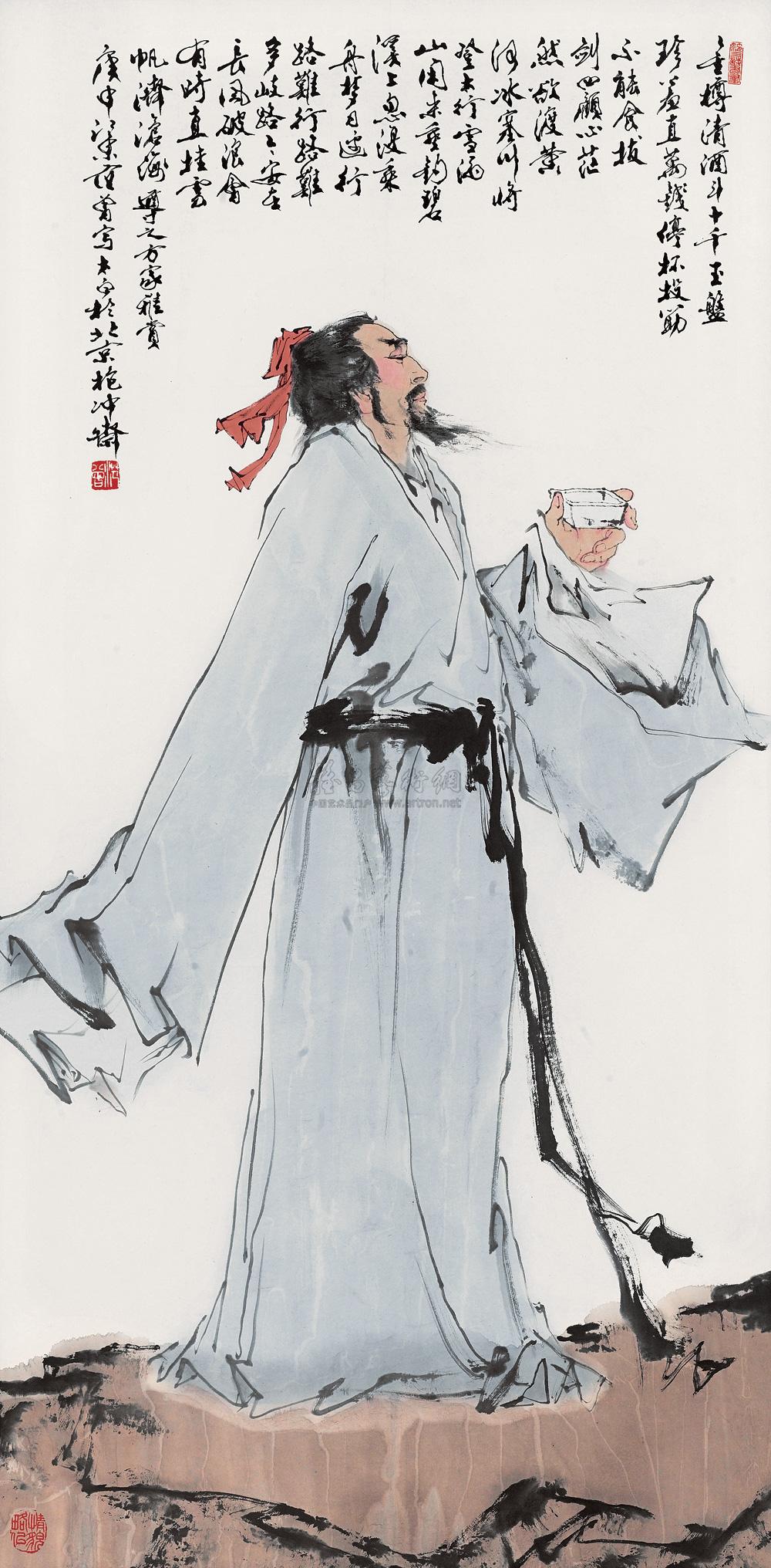 诗仙李白 立轴 设色纸本】拍卖品_图片_价格_鉴赏_绘画_雅昌艺术品