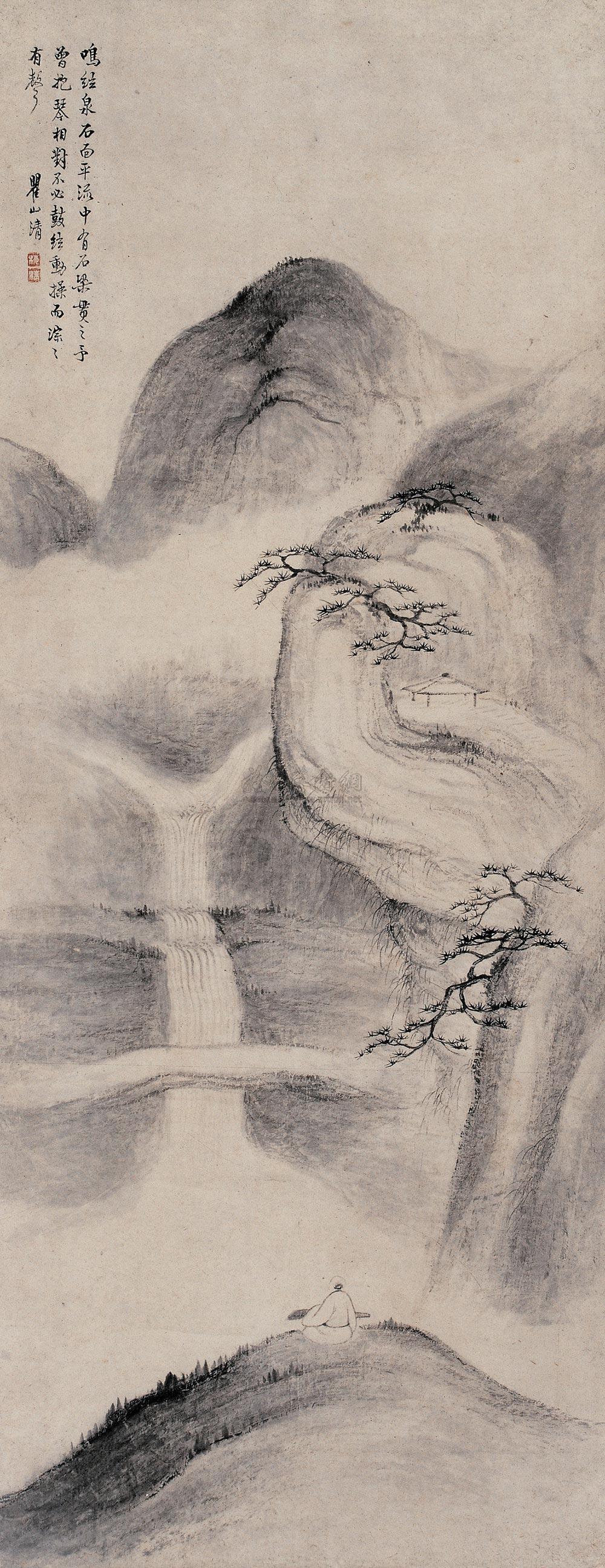 1449 高山流水觅知音 立轴 纸本