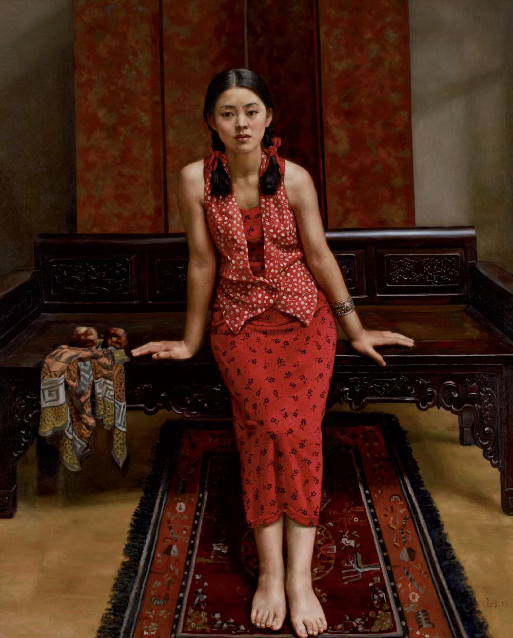 【1997年作 女儿榻 布面 油画】拍卖品_图片_价格_鉴赏_油画_雅昌艺术