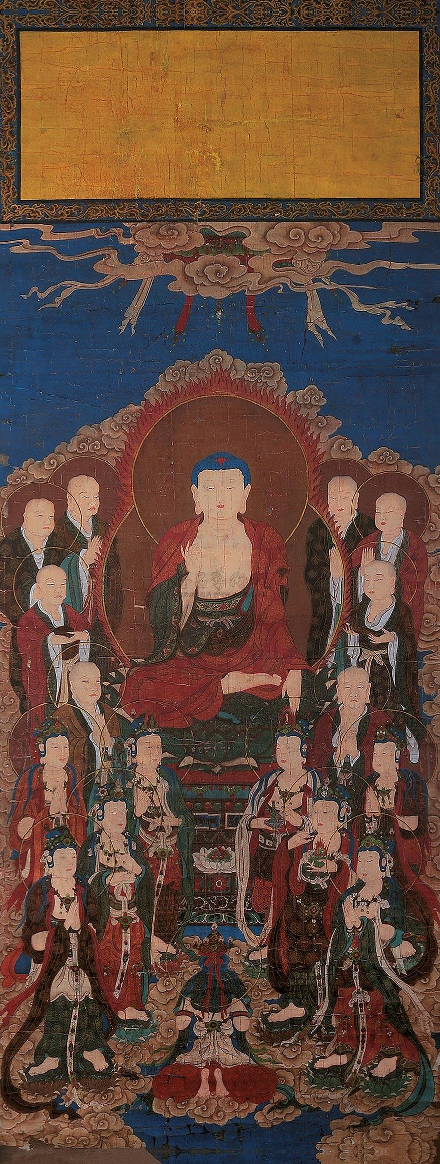 2672 16至17世纪 释迦牟尼与八大弟子,八大菩萨