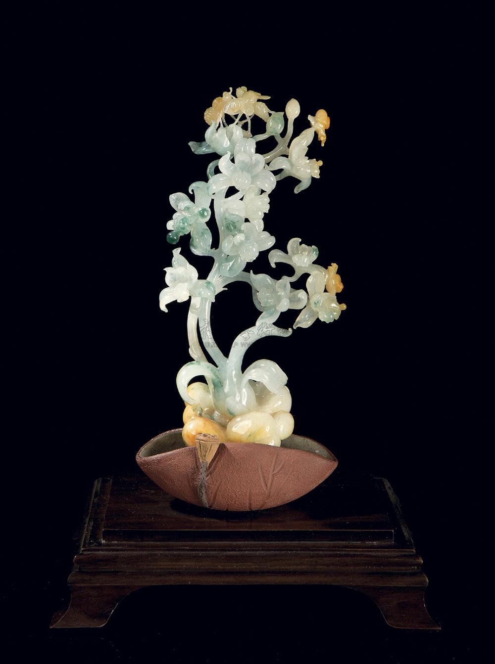 0955 叶金龙 甜蜜时光 翡翠摆件 2009