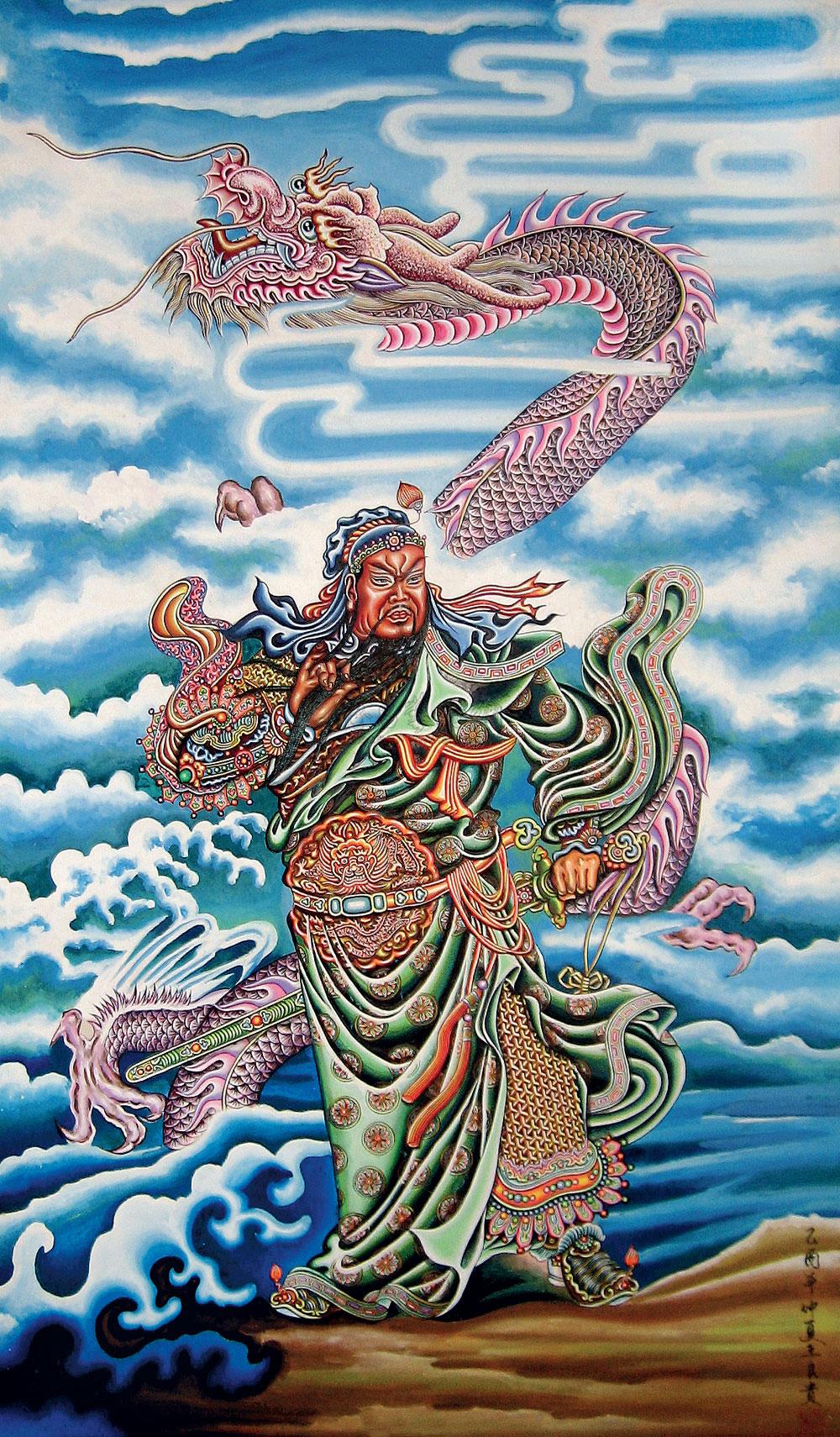 0003 关公 立轴 设色纸本