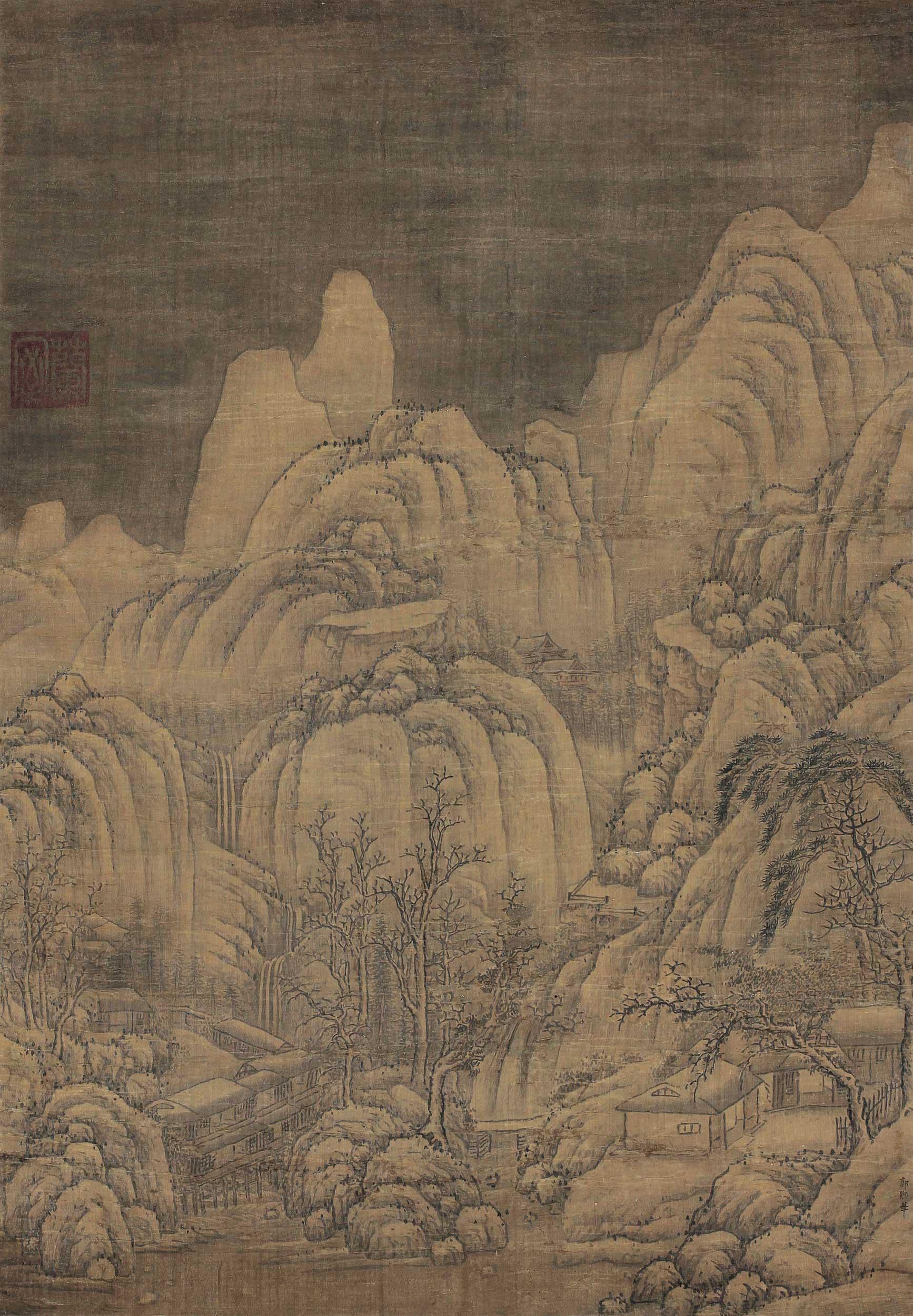 【雪景山水 立轴 纸本】拍卖品_图片_价格_鉴赏_绘画_雅昌艺术品拍卖