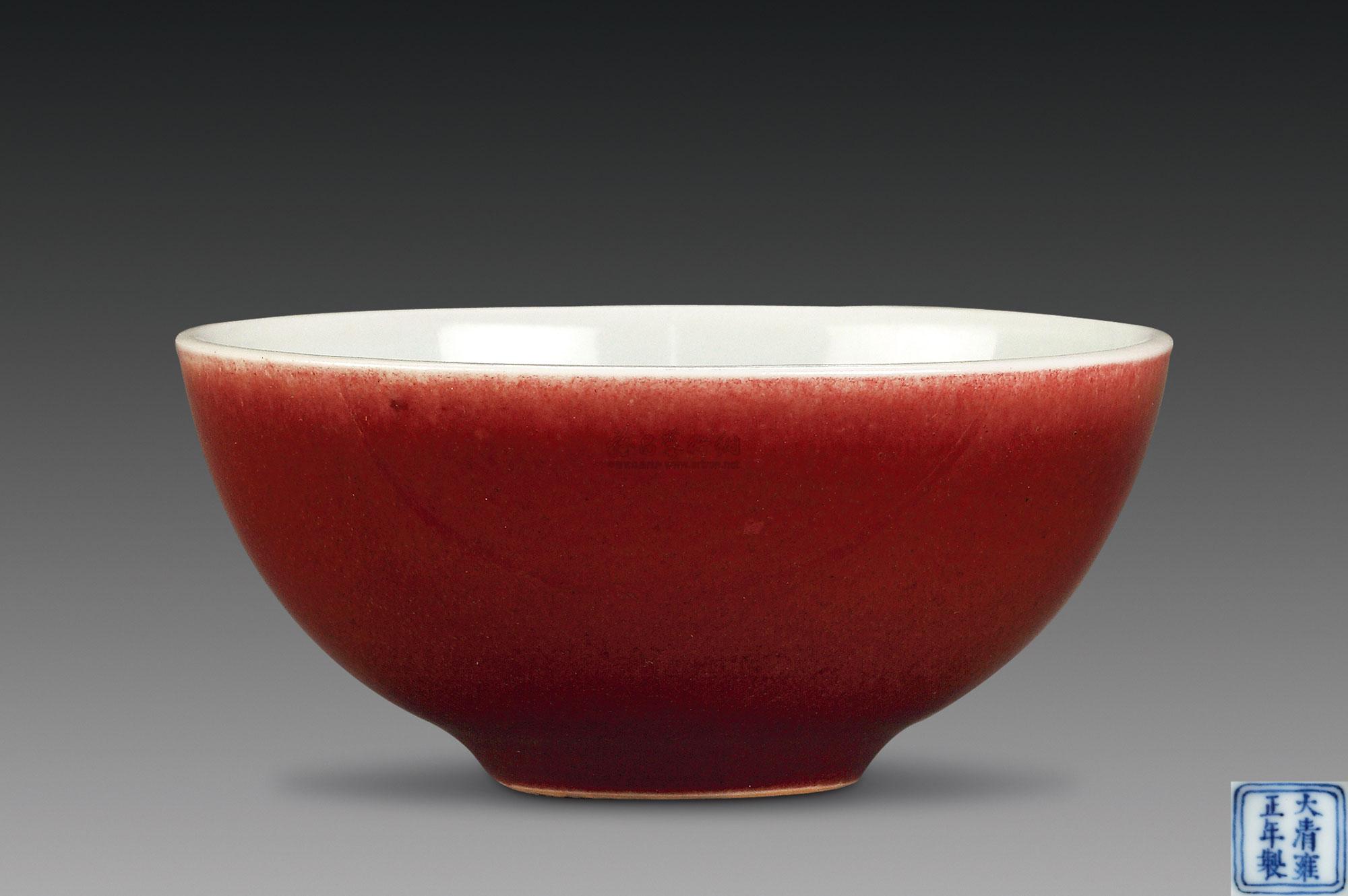【清雍正 郎红釉小碗】拍卖品_图片_价格_鉴赏_清