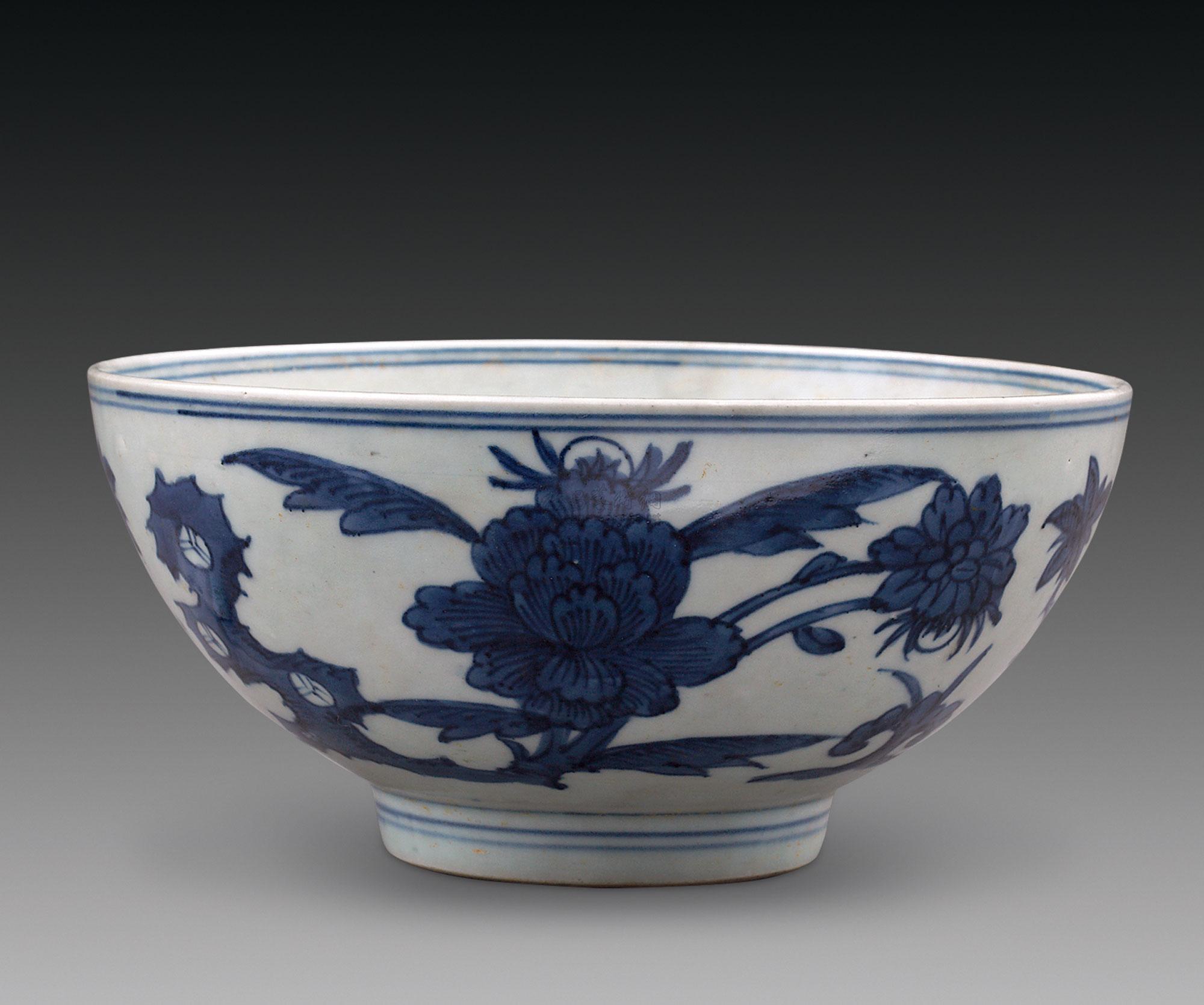 【明 青花花鸟纹碗】拍卖品_图片_价格_鉴赏_明代青花瓷器_雅昌艺术品