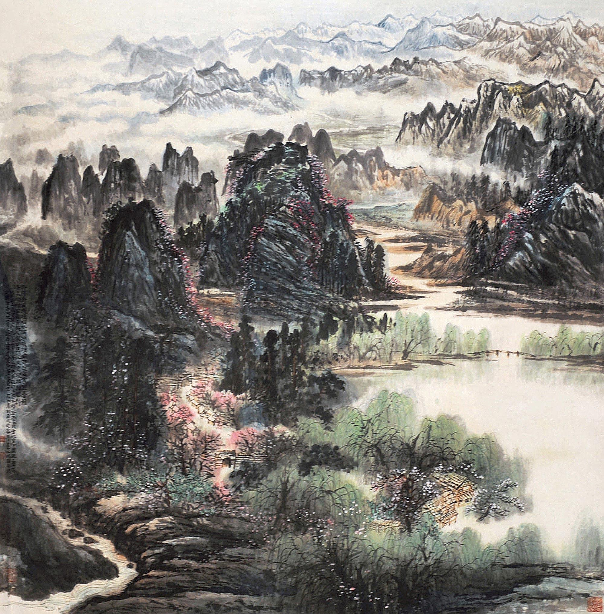 【苍洱揽胜 镜片 设色纸本】拍卖品_图片_价格_鉴赏_绘画_雅昌艺术品