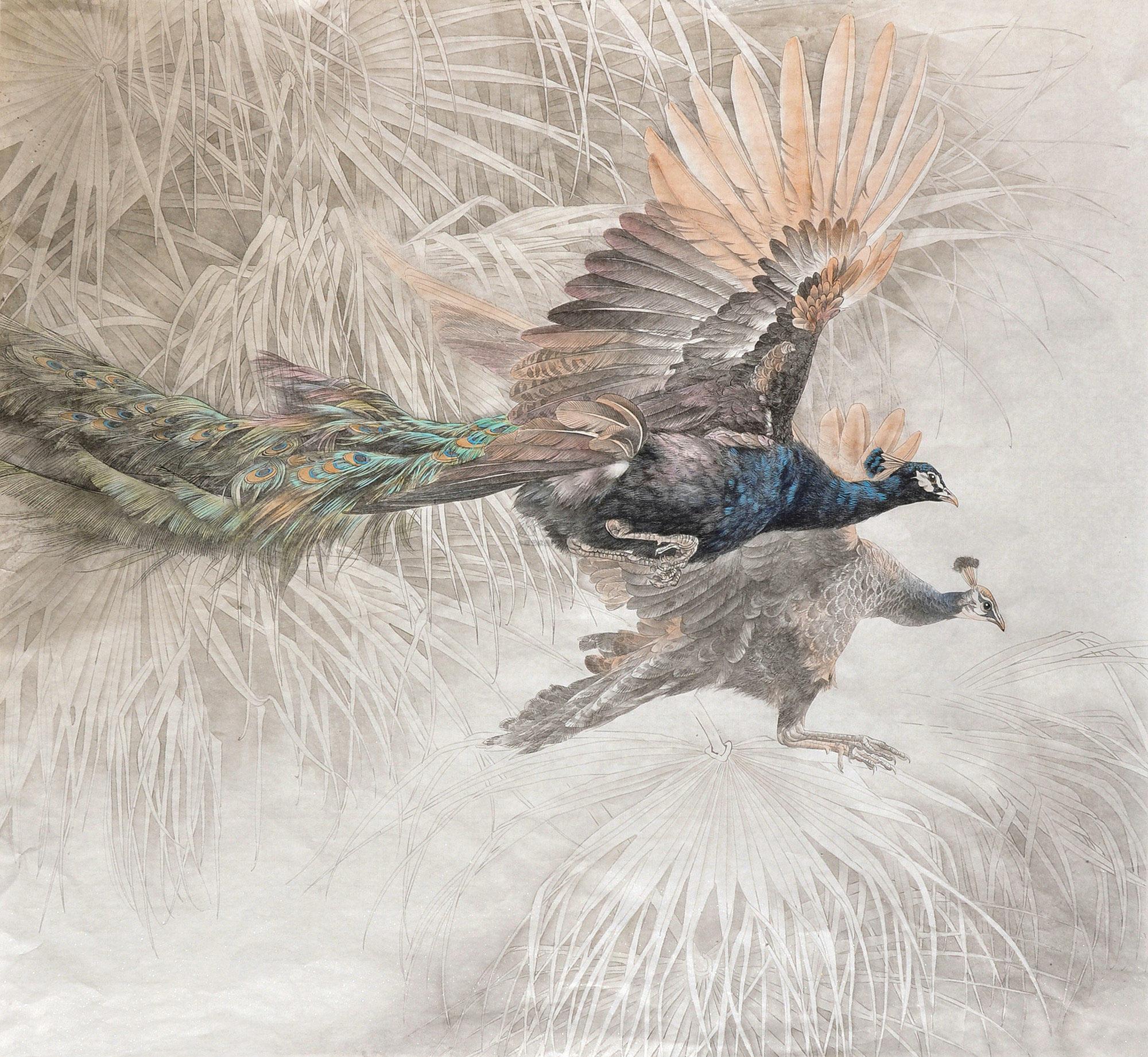 2390 2011年作 比翼双飞 镜心 设色纸本